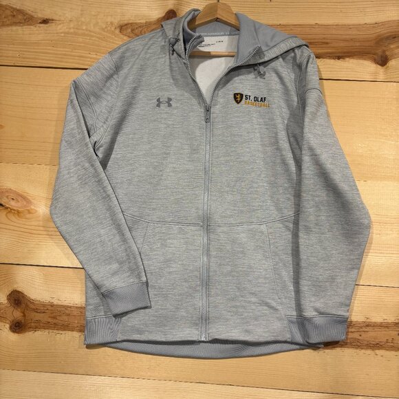 St Olaf College Sweatshirt Large Full Zip Basketball Under Armour Performance - Picture 1 of 10